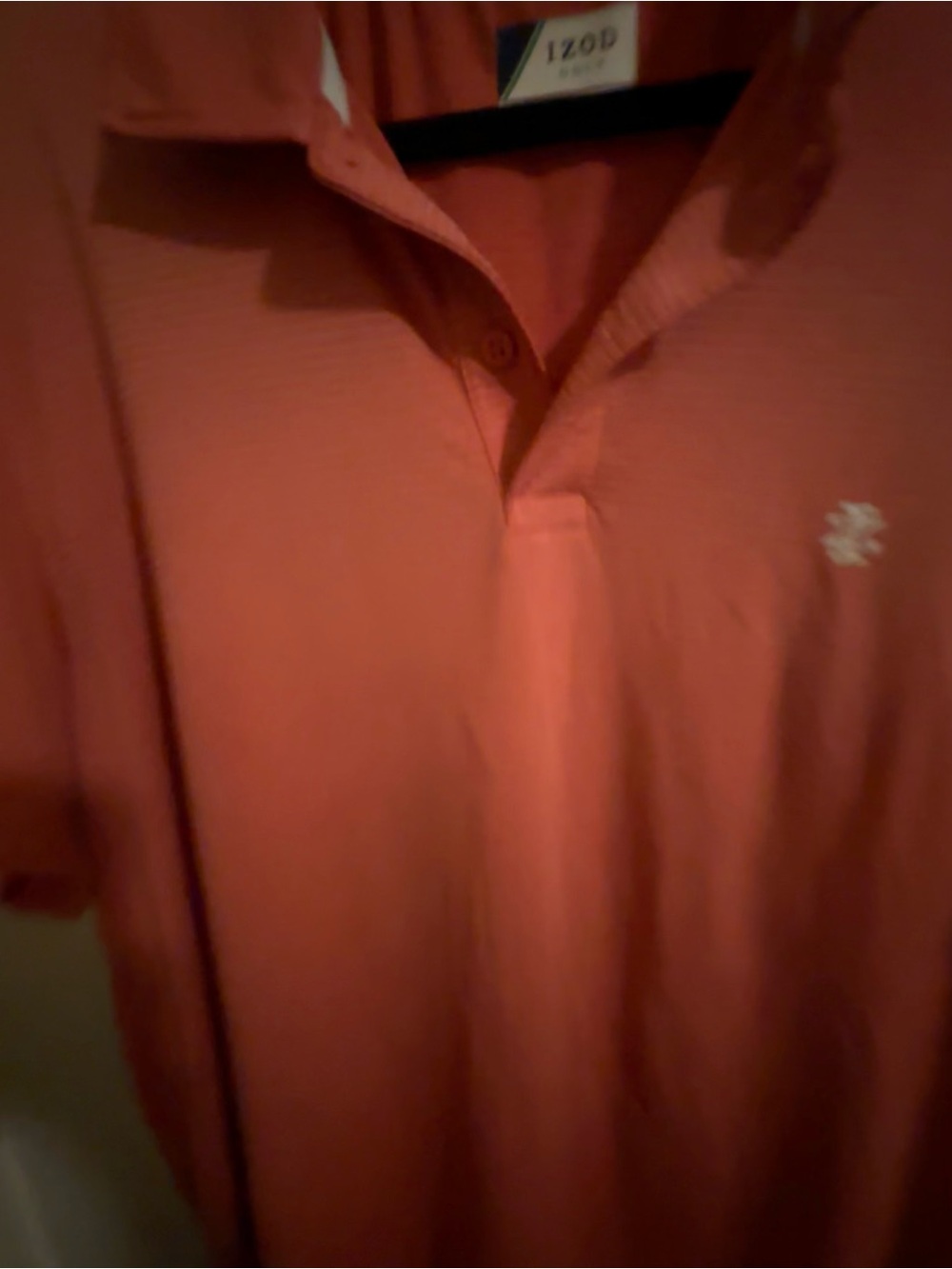 Izod ombré pink Men's Polo with Subtle Rib Texture